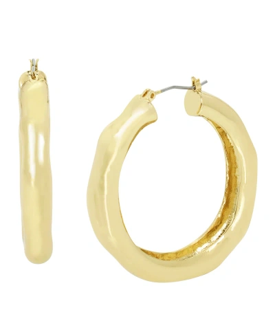 Robert Lee Morris Soho Sculpted Hoop Earrings In Gold
