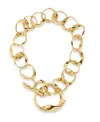 Robert Lee Morris Soho Sculpted Link Collar Necklace In Gold