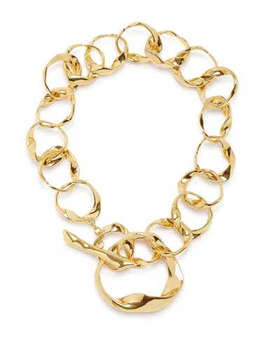 Robert Lee Morris Soho Sculpted Link Collar Necklace In Gold