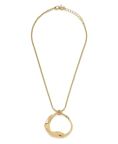 Robert Lee Morris Soho Sculpted Link Pendant Necklace In Gold