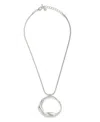 Robert Lee Morris Soho Sculpted Link Pendant Necklace In Silver
