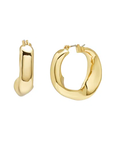 Robert Lee Morris Soho Sculpted Medium Hoop Earrings In Gold