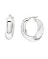 Robert Lee Morris Soho Sculpted Medium Hoop Earrings In Silver