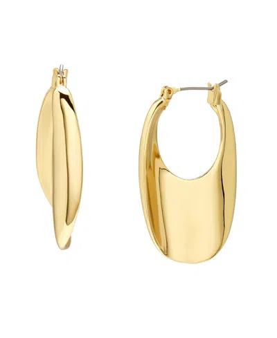 Robert Lee Morris Soho Sculpted Oval Hoop Earrings In Gold