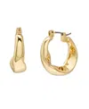 Robert Lee Morris Soho Sculpted Small Hoop Earrings In Gold