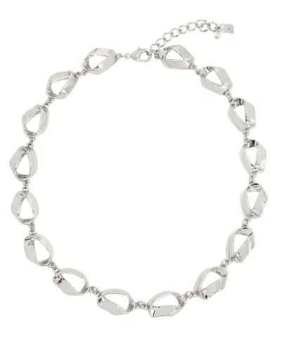 Robert Lee Morris Soho Sculptural Collar Necklace In Silver