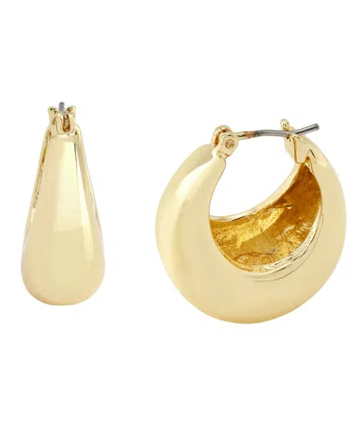 Robert Lee Morris Soho Silver Chubby Huggie Earrings In Gold