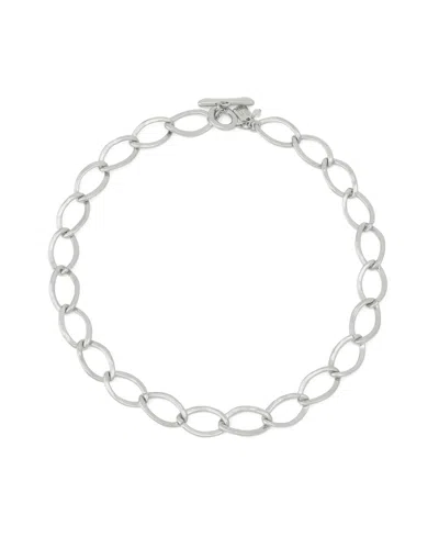 Robert Lee Morris Soho Silver Link Collar Necklace