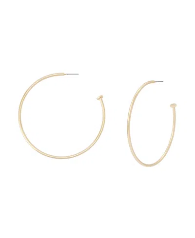 Robert Lee Morris Soho Silver Minimal Large Hoop Earrings In Neutral