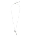 Robert Lee Morris Soho Silver Vintage Lock Key Pendant Necklace In White