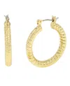 Robert Lee Morris Soho Textured Hoop Earrings In Gold