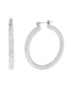 Robert Lee Morris Soho Textured Medium Hoop Earrings In Silver