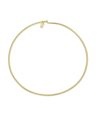 Robert Lee Morris Soho Textured Round Wire Collar Necklace In Gold