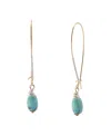 Robert Lee Morris Soho Turquoise Stone Dangle Earrings In Turquoise,gold