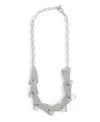 Robert Lee Morris Soho Two-tone Leaf Layered Bib Necklace In Two-tone