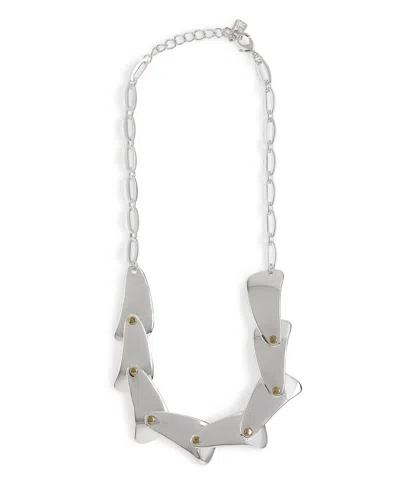 Robert Lee Morris Soho Two-tone Leaf Layered Bib Necklace