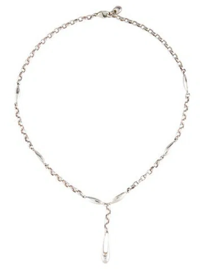 Pre-owned Robert Lee Morris Station Pendant Necklace, 17.75" In Multicolor