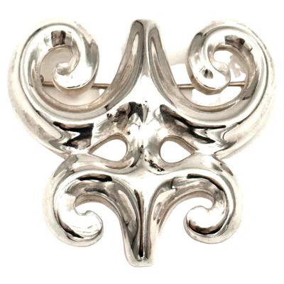 Pre-owned Robert Lee Morris Sterling Silver Butterfly Brooch In Multi