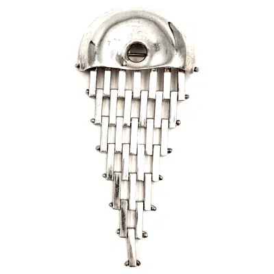 Pre-owned Robert Lee Morris Sterling Silver Horseshoe Crab Brooch, 1985 In Multi