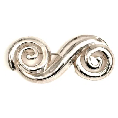 Pre-owned Robert Lee Morris Sterling Silver Motorcycle Brooch In Multi