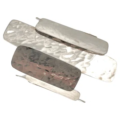 Pre-owned Robert Lee Morris Sterling Silver Stegosaurus Cuff In Multi