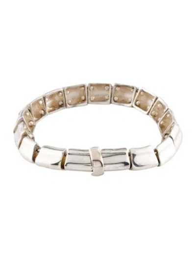Pre-owned Robert Lee Morris Triangle Link Bracelet, 6.5" In Multi
