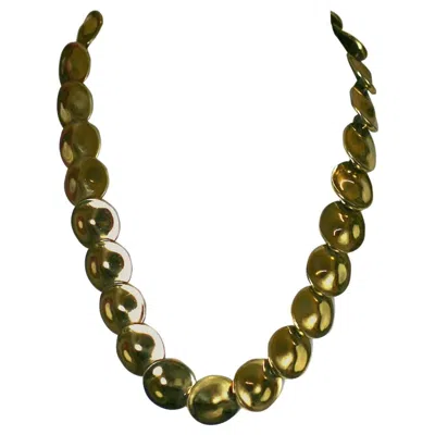 Pre-owned Robert Lee Morris Turtle Back Link Chain In Brown