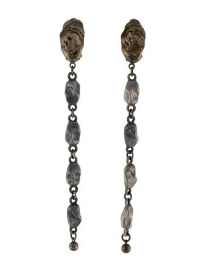 Pre-owned Robert Lee Morris Two-tone Drop Earrings In Multi