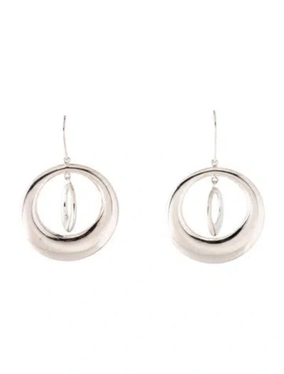 Pre-owned Robert Lee Morris Vintage Double Hoop Large Drop Earrings In Multicolor