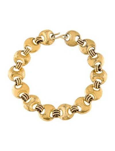 Pre-owned Robert Lee Morris Vintage Double Oval Collar Necklace, 16.25" In Multi