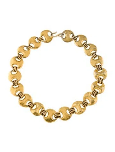 Pre-owned Robert Lee Morris Vintage Double Oval Collar Necklace, 21" In Multi