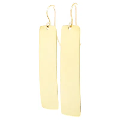 Pre-owned Robert Lee Morris Vintage Robert Lee 18k Gold Rectangle Drop / Dangle Earrings In Multi
