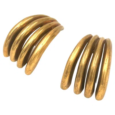 Pre-owned Robert Lee Morris Wabi Sabi Collection, 4 Rib Earring For Donna Karan 1988 In Multi