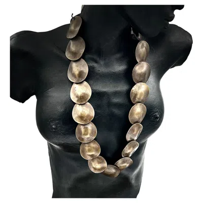 Pre-owned Robert Lee Morris Wabi Sabi Collection Large Disc Belt/necklace In Multi