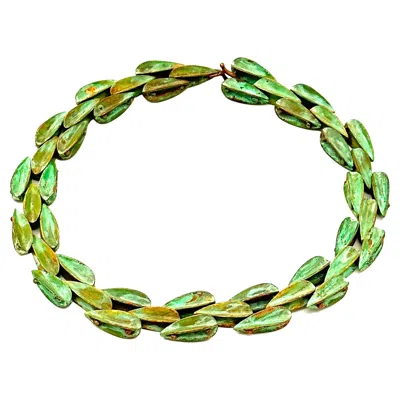 Pre-owned Robert Lee Morris Wabi Sabi Verdigris Dart Necklace, 1982 In Multi