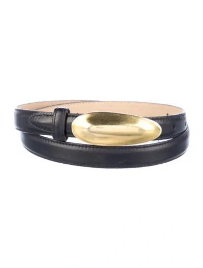 Pre-owned Robert Lee Morris Waist Belt Skinny Belt In Black