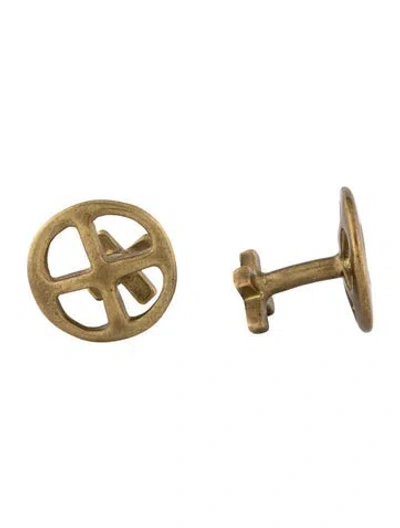 Pre-owned Robert Lee Morris Wheel Cufflinks In Multi