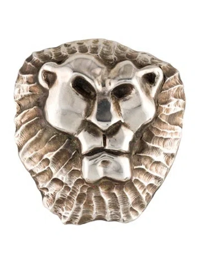 Pre-owned Robert Lee Morris X Disney Lion Head Pin In Multi