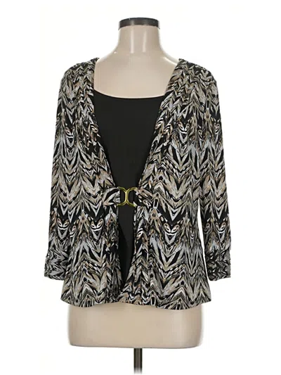 Pre-owned Robert Louis 3/4 Sleeve Blouse In Black