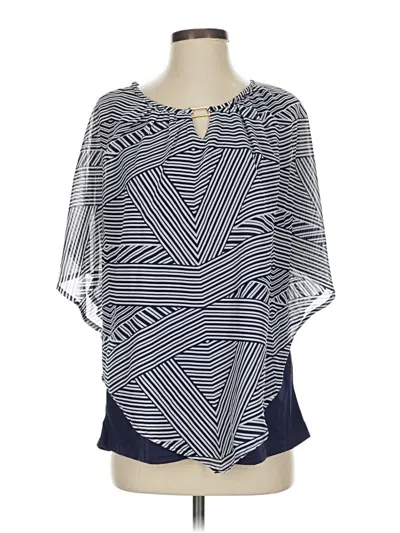 Pre-owned Robert Louis 3/4 Sleeve Blouse In Blue