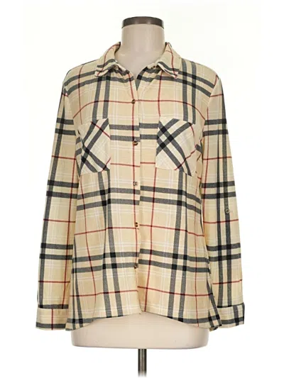 Pre-owned Robert Louis 3/4 Sleeve Blouse In Ivory