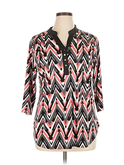 Pre-owned Robert Louis 3/4 Sleeve Blouse In Pink