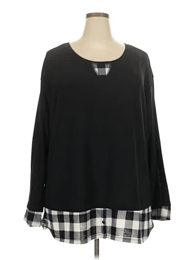 Pre-owned Robert Louis Long Sleeve Blouse In Black