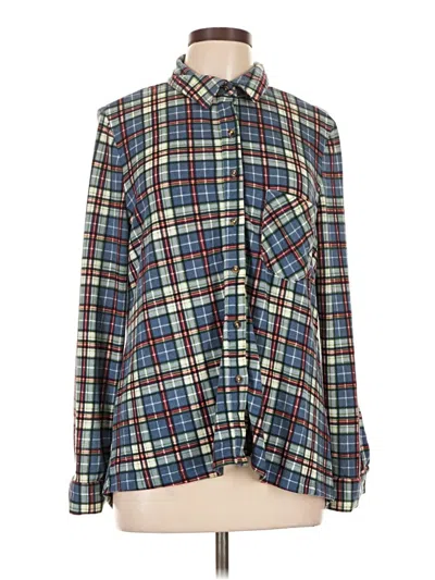 Pre-owned Robert Louis Long Sleeve Blouse In Blue