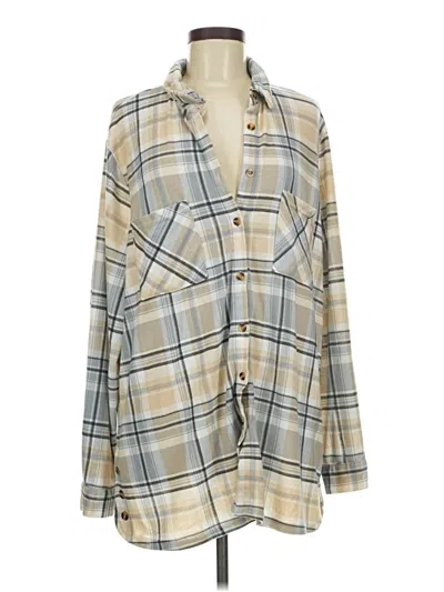 Pre-owned Robert Louis Long Sleeve Blouse In Gray