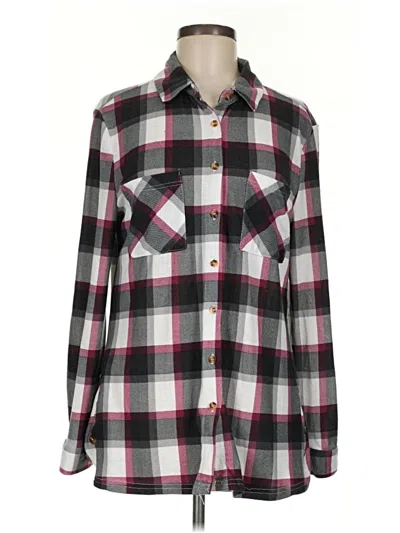 Pre-owned Robert Louis Long Sleeve Blouse In Gray