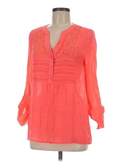 Pre-owned Robert Louis Long Sleeve Blouse In Orange