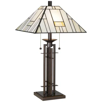 Robert Louis Tiffany 26 3/8" High Mission Iron Table Lamp With Dimmer