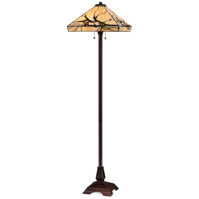 Robert Louis Tiffany 62" Budding Branch Art Glass Floor Lamp