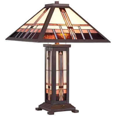 Robert Louis Tiffany Alfred 26" Mission Lamp With Table Top Dimmer
